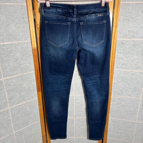 Kancan Women's 5/26 Dark Wash Cropped Ankle Skinny Jeans High Rise‎ - Picture 5 of 9